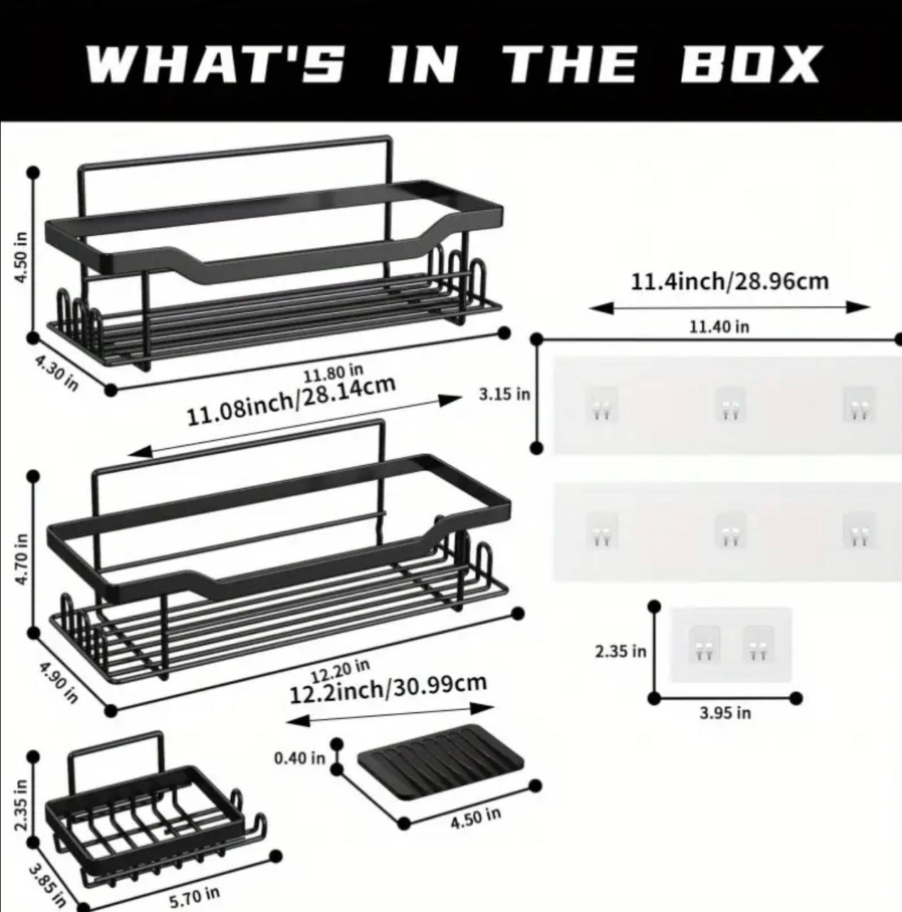 3pcs set Shower caddy shelf/Bathroom organizer