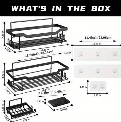 3pcs set Shower caddy shelf/Bathroom organizer