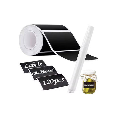 120pc jar stickers label roll +1pen