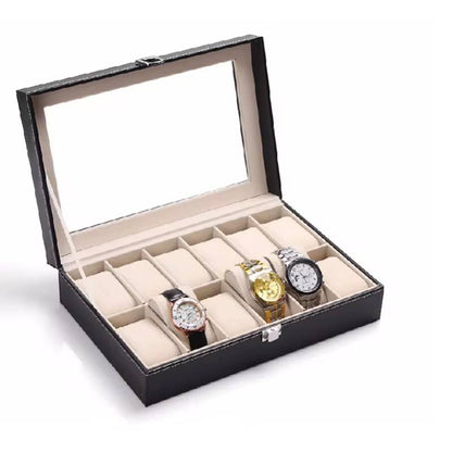 12 SLOTS WATCH ORGANIZER/STORAGE BOX