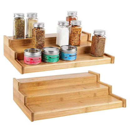 3 step bamboo organizer