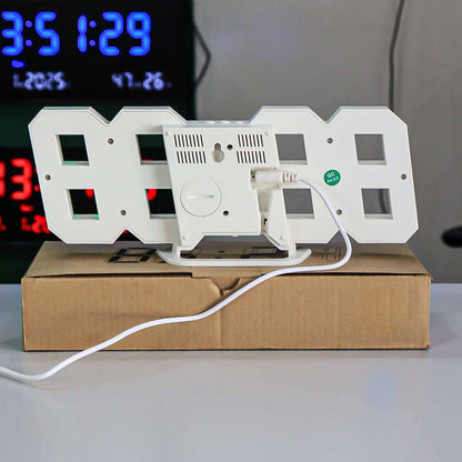 3D LED Digital Wall Clock