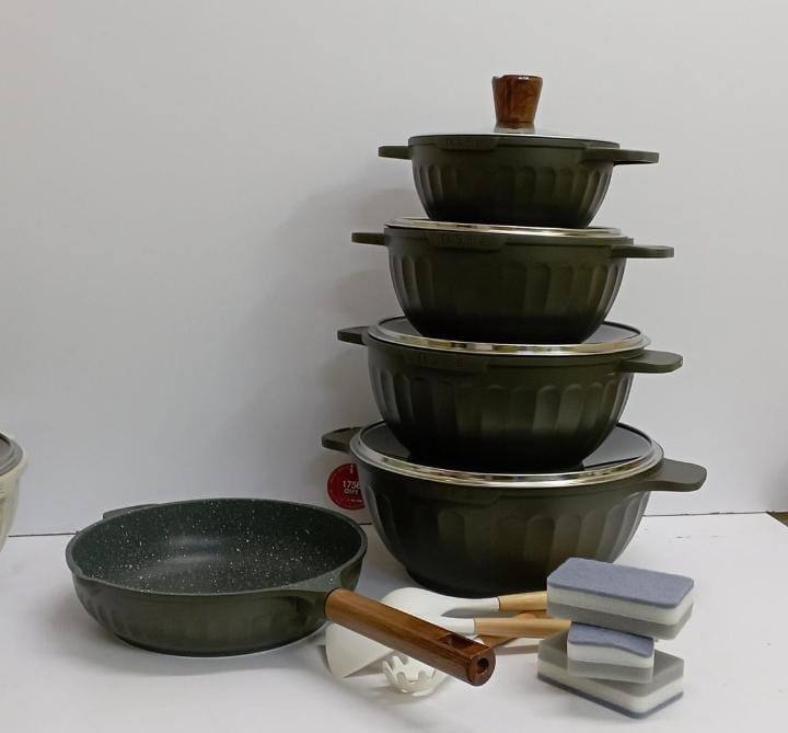 15PCS GRANITE COATING KITCHEN COOKWARE SET