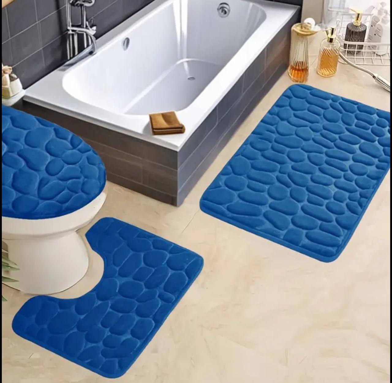 3 pcs toilet mats