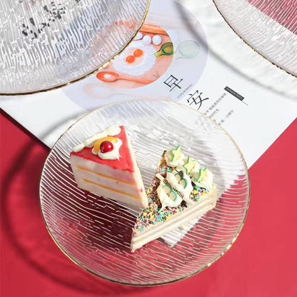 3pc set Transparent Glass Plate
