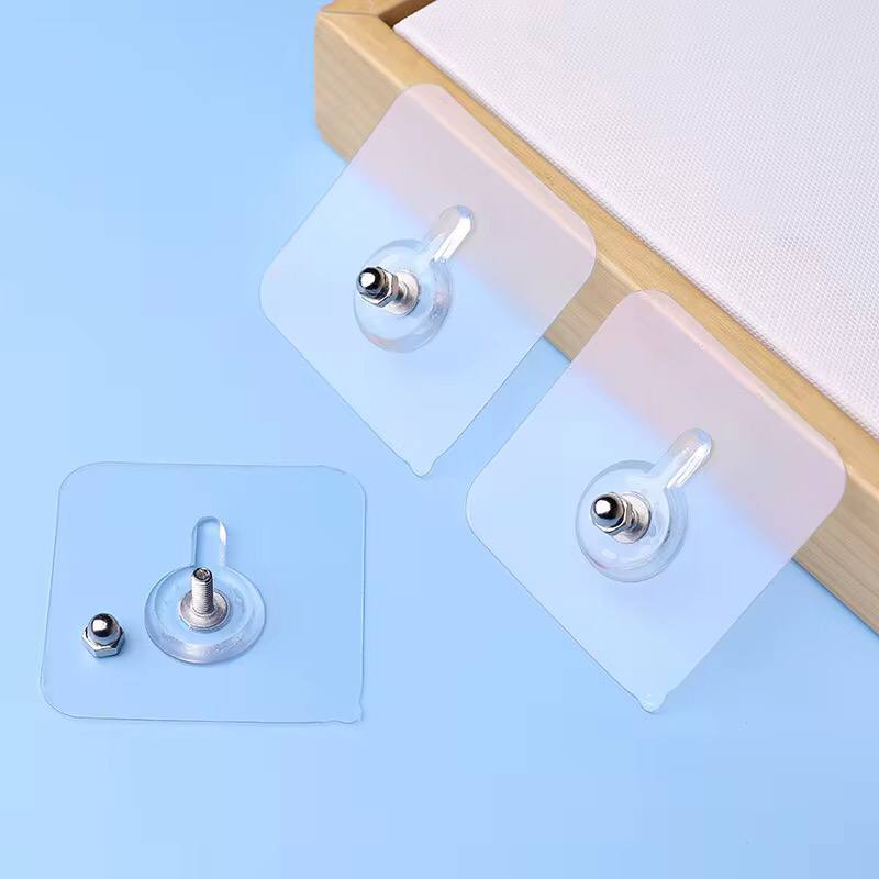10PCS TRANSPARENT ADHESIVE WALL HOOKS