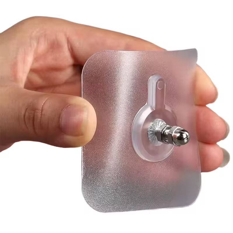 10PCS TRANSPARENT ADHESIVE WALL HOOKS