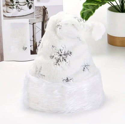 White Christmas hats