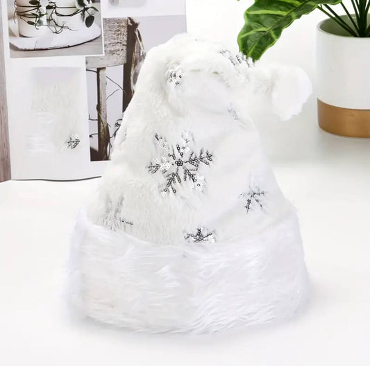 White Christmas hats