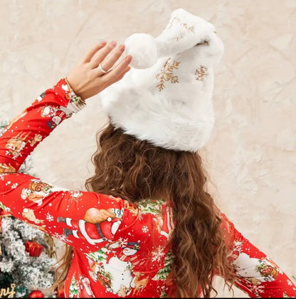 White Christmas hats