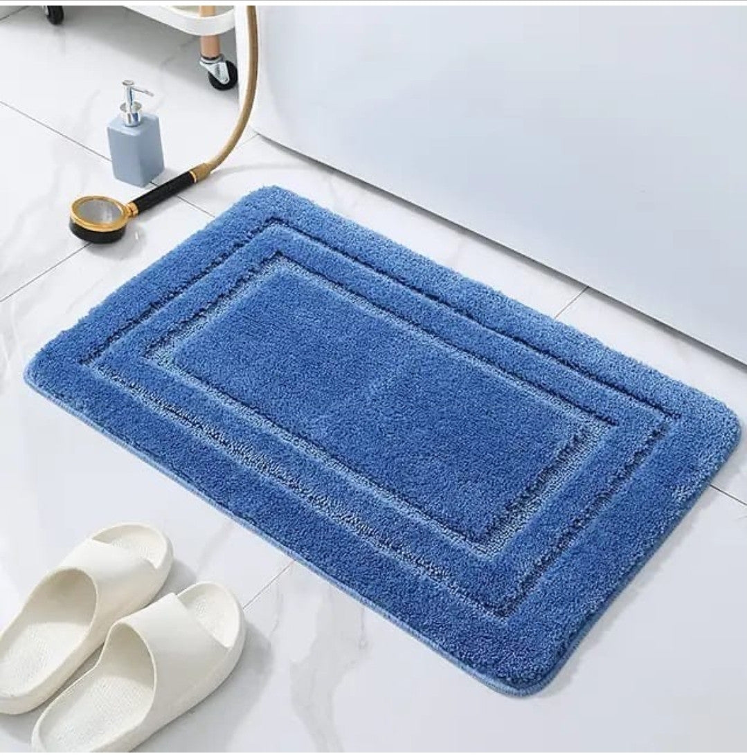 Flocking bathroom mat