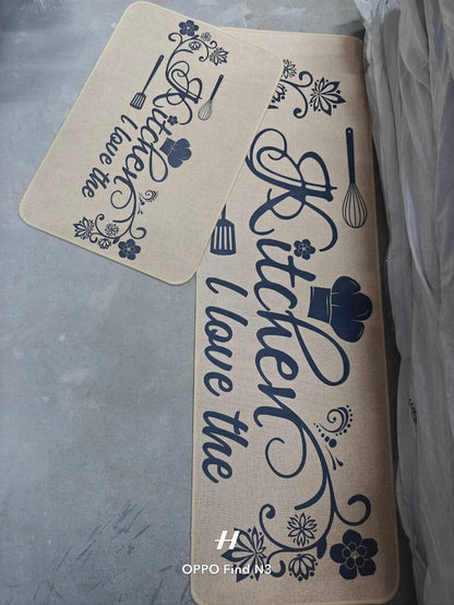 2pcs Rubber Binded kitchen mats