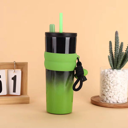 710Ml Stainless Steel Coffee Mug with straw.