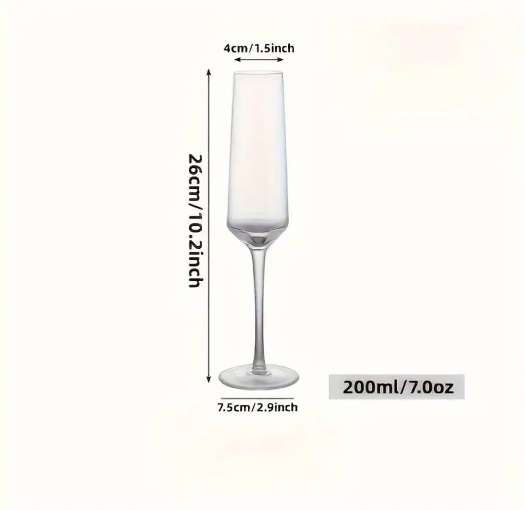 6pcs Luxury Crystal Champagne Glasses