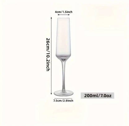 6pcs Luxury Crystal Champagne Glasses