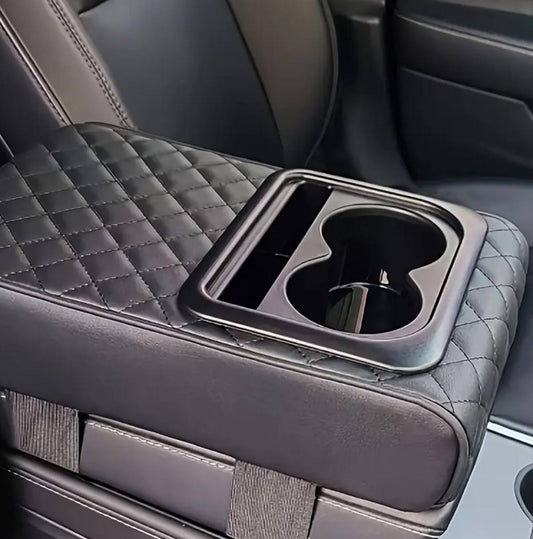 Auto center console armrest cushion with 2 cups holder