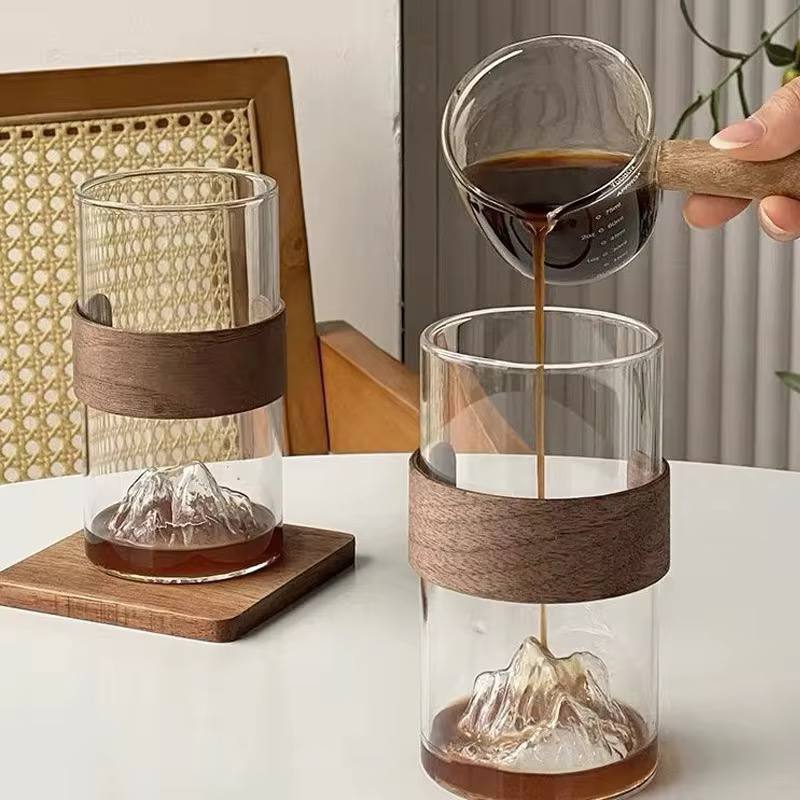 365ml mountain view glass cup