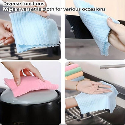 5pcs Household Cleaning Dishwashing Cloth