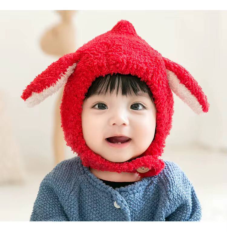 Wool Winter Children Hat Plus Fleece