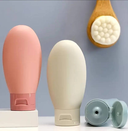 3pcs Nordic Style  portable Bottles for Shampoo, Shower Gel or Squeeze Lotion Combo Kit