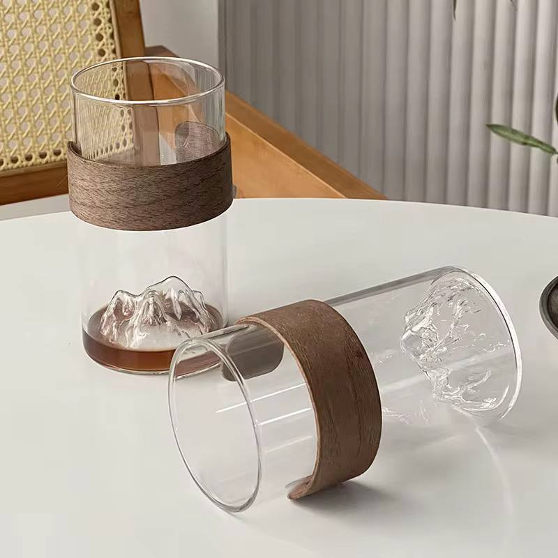 365ml mountain view glass cup