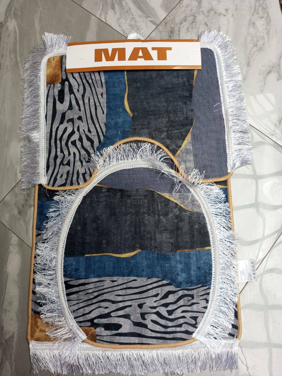 3 Piece Toilet Mat Set