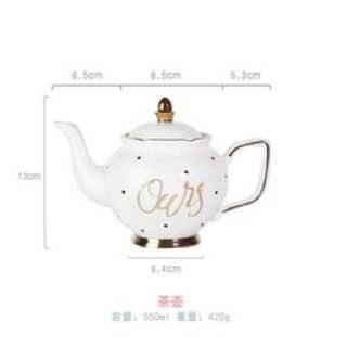 7pcs Tea set with Ceramic round tray