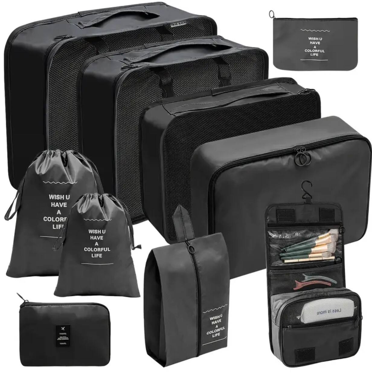 9pcs Luggage Travel Organizers For Suitcase