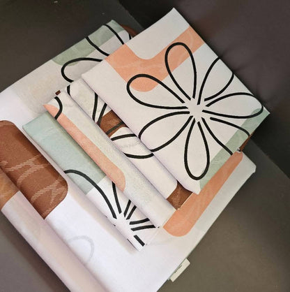 Two Flat Bedsheet Both Printed 
4 Pillowcases