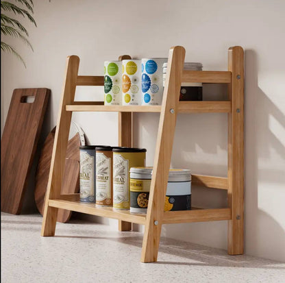 Wooden Storage Shelf 2-Tiers