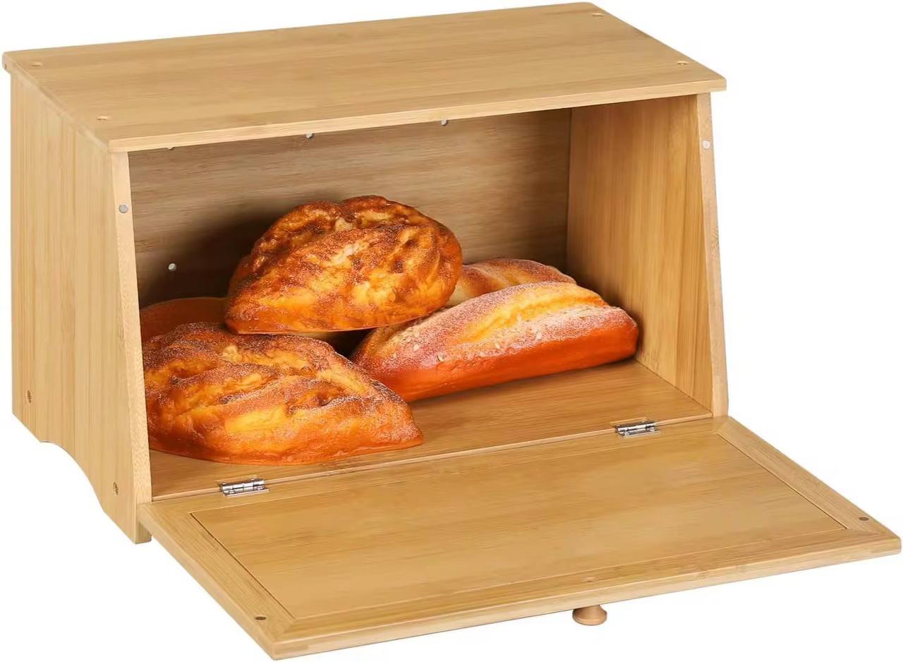 WOODEN BREAD bin bamboo