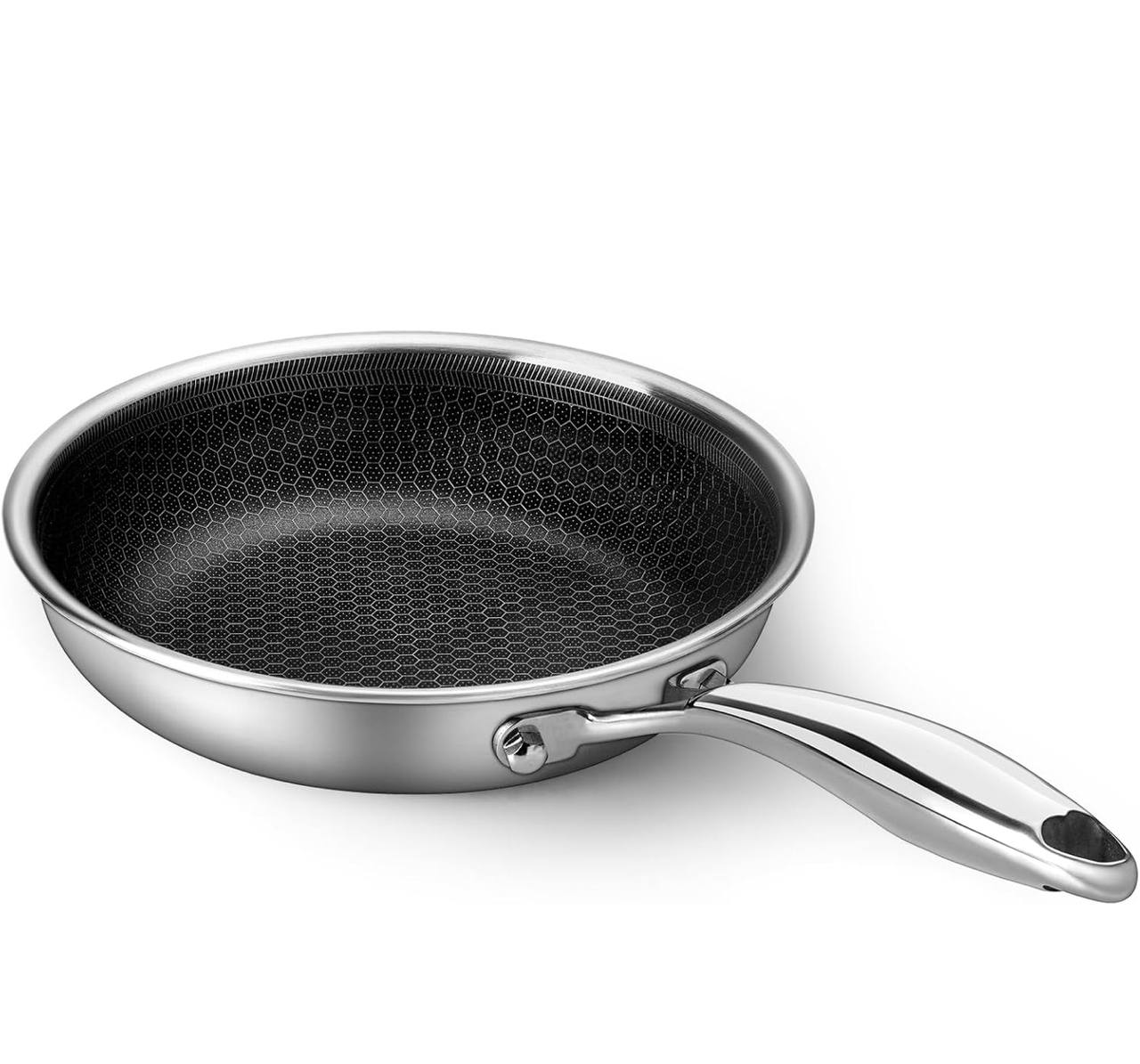 28cm Non-Stick Honeycomb Stainless Steel Frying Pan