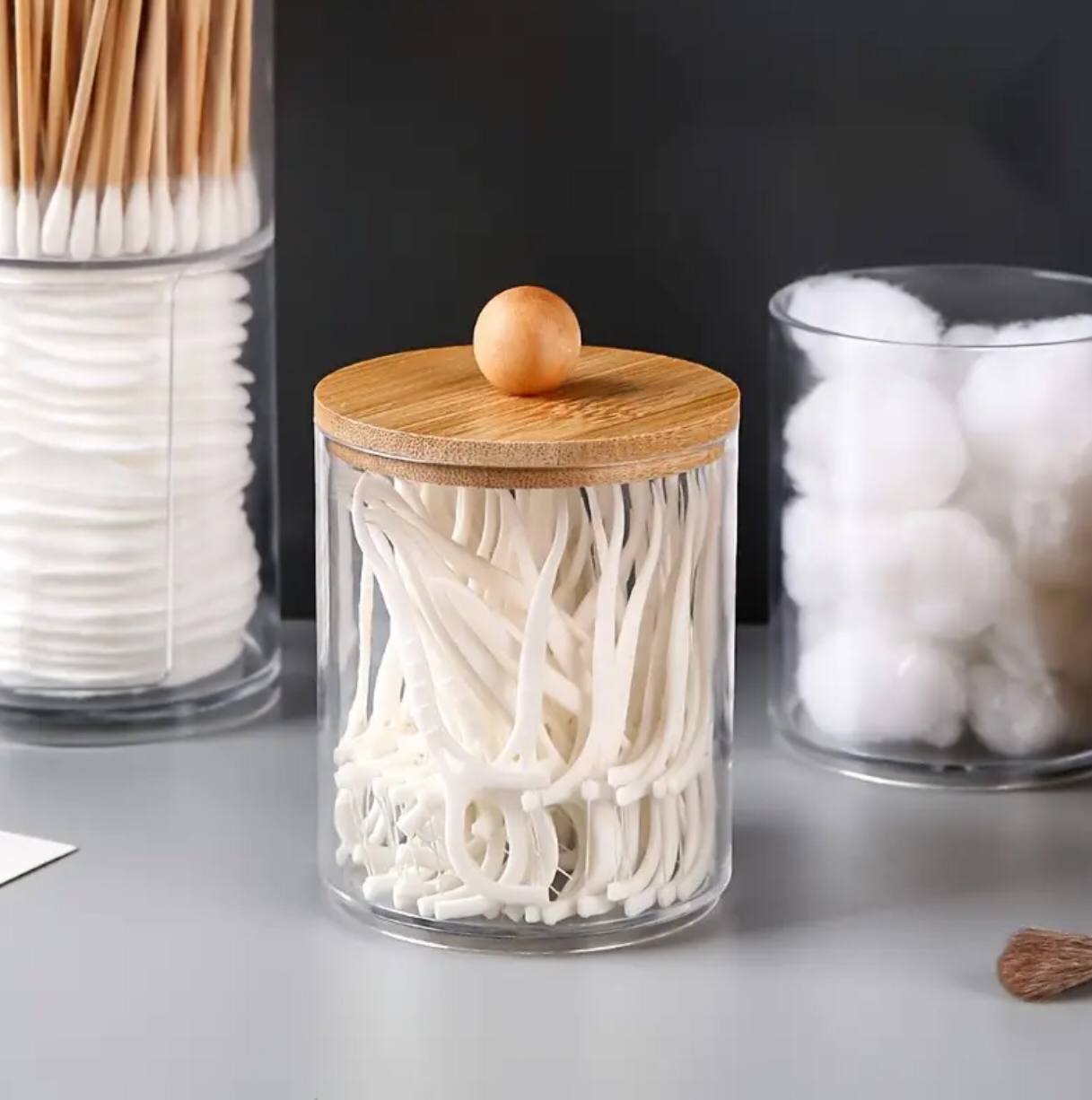 Acrylic earbud /swab, cotton wool/multipurpose organizer