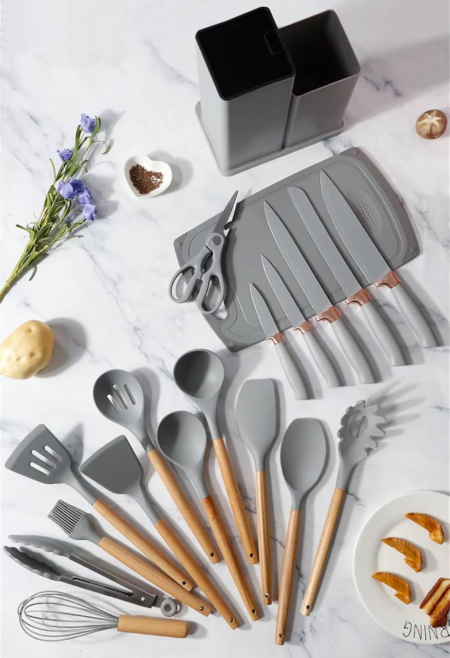 19 in 1Heat resistance silicone spoon set