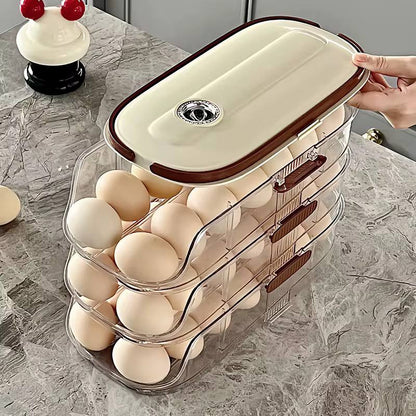 Acrylic Stackable Automatic sliding/rolling Egg Storage box/Egg Tray