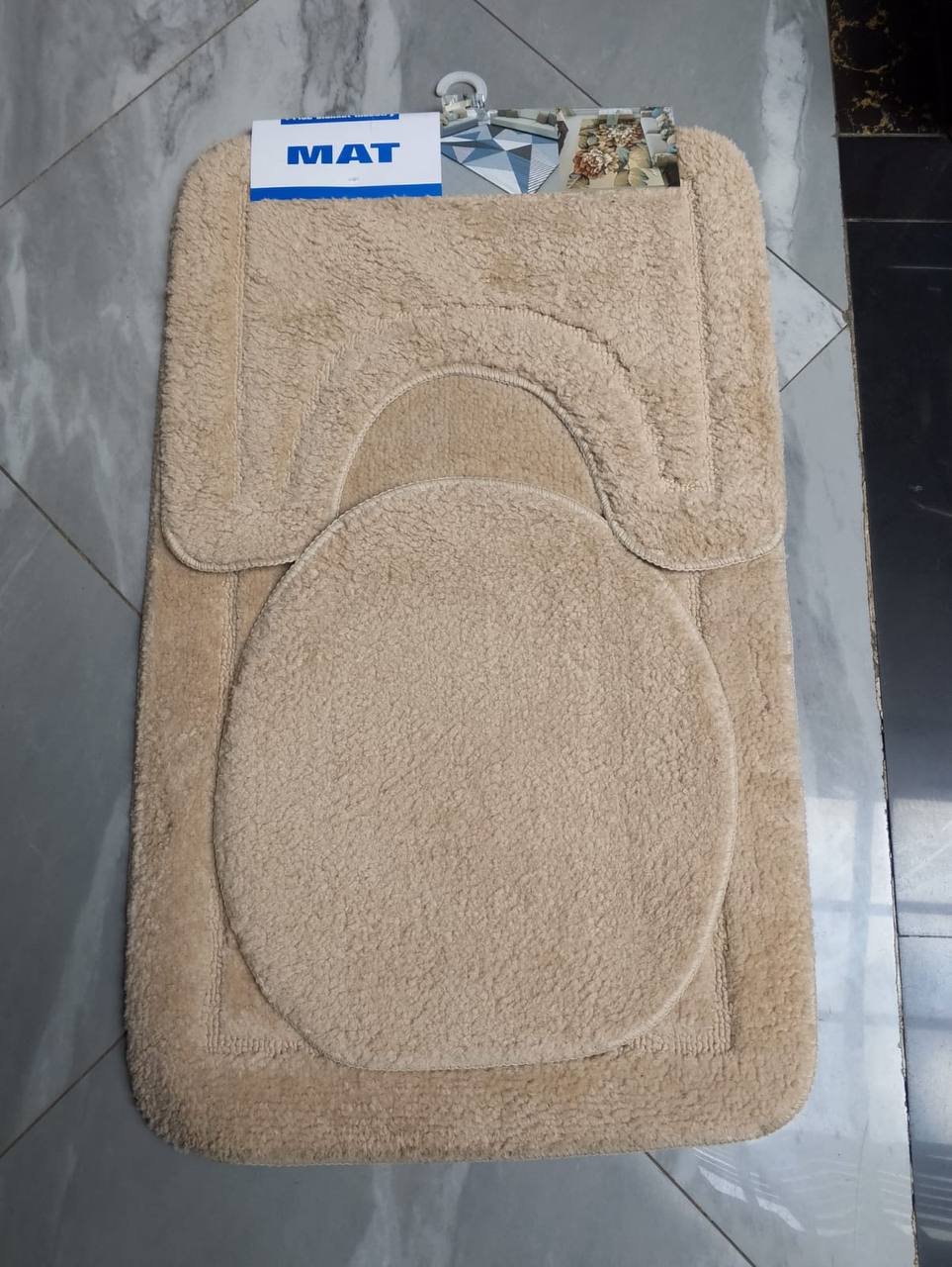 3 Piece Toilet Mat Set