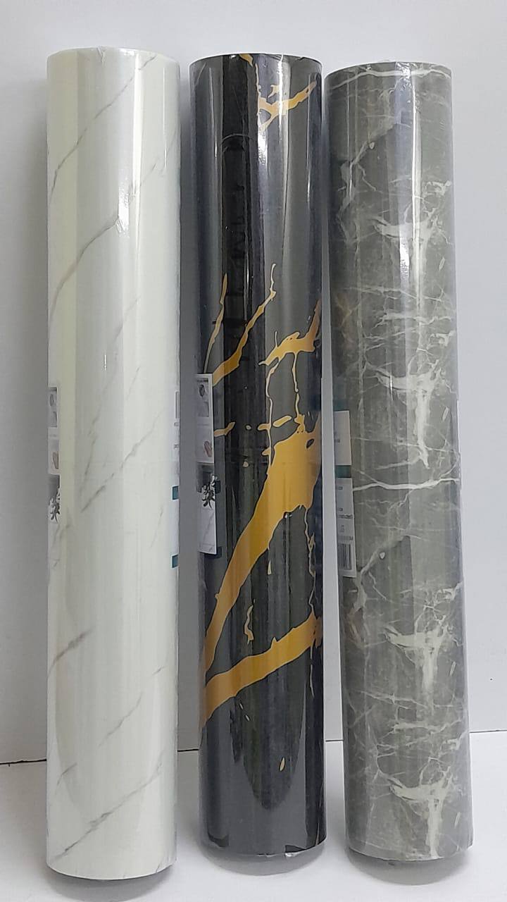 Adhesive marble wall paper roll