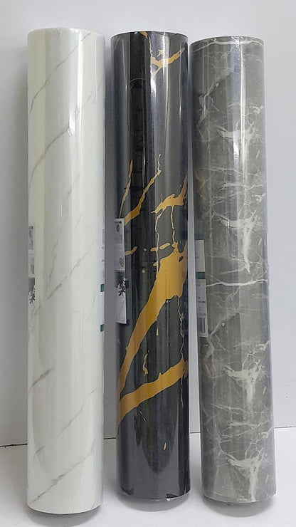 Adhesive marble wall paper roll