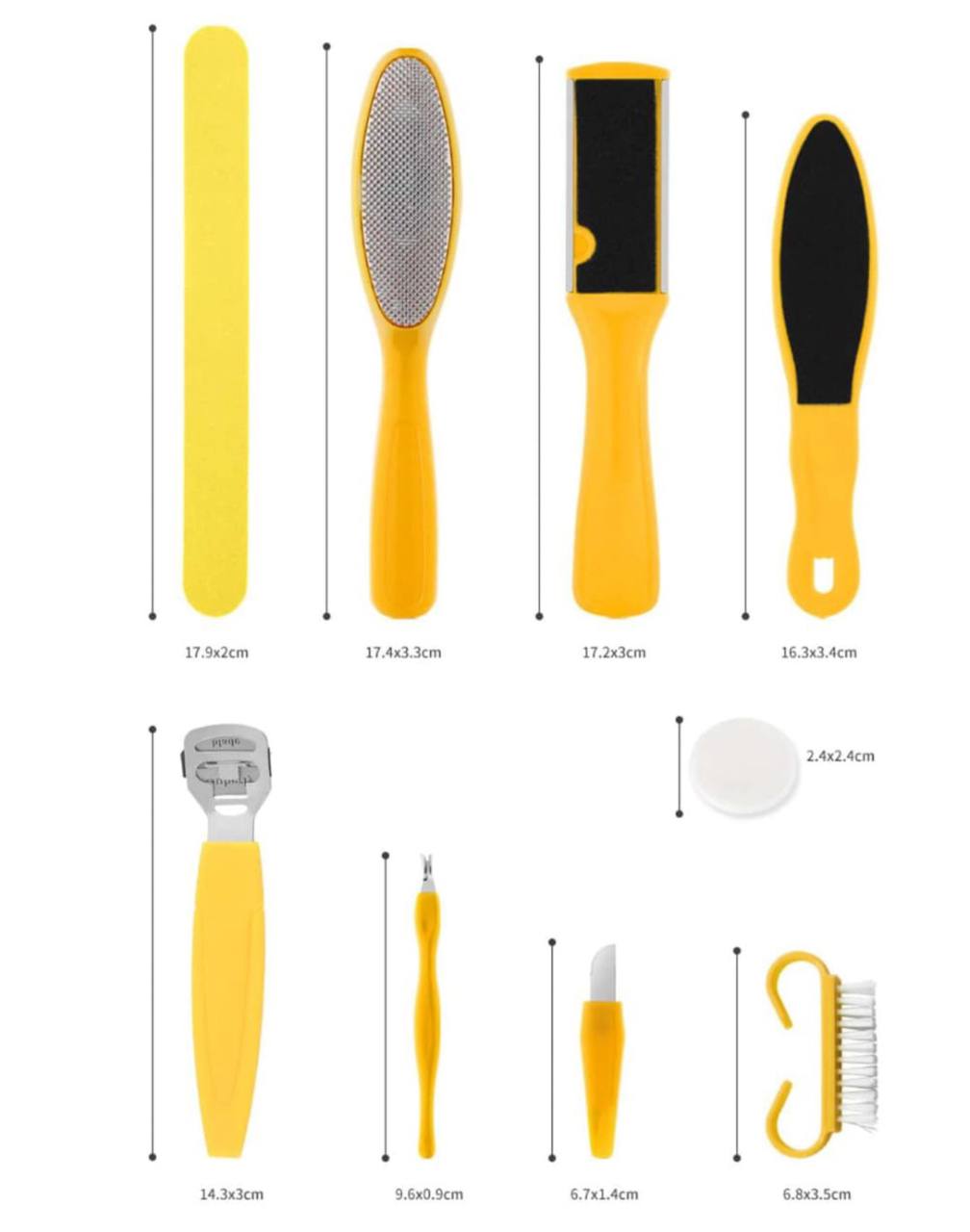 9pcs Professional Pedicure Foot Care