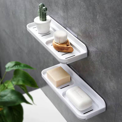Wall-Mounted Self-Adhesive
 Bathroom Soap Dish Storage Organizer.
