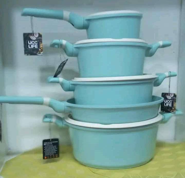 9pcs set UCC life granite cookware pots