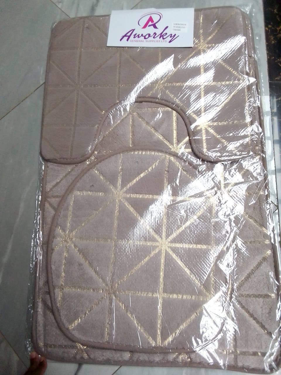 3 Piece Toilet Mat Set