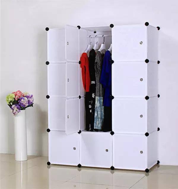 3 Column plastic wardrobes