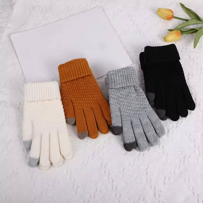 Winter Warm Touchscreen Gloves for Men and Women Fleece Lined Knit Wool Mittens
