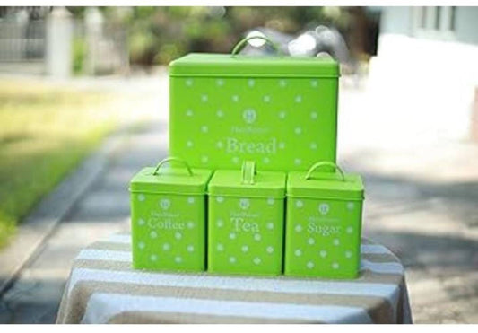 4pcs Metallic Bread Sugar  Coffee canister set