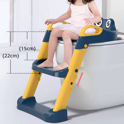 2-in-1 toilet trainer seat with a ladder and potty