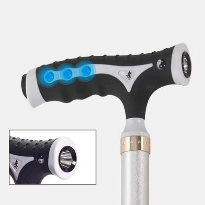 2 in 1 elderly walking stick cum stool