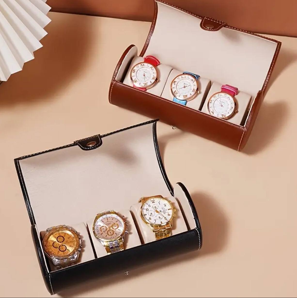 3 Slot watch storage case