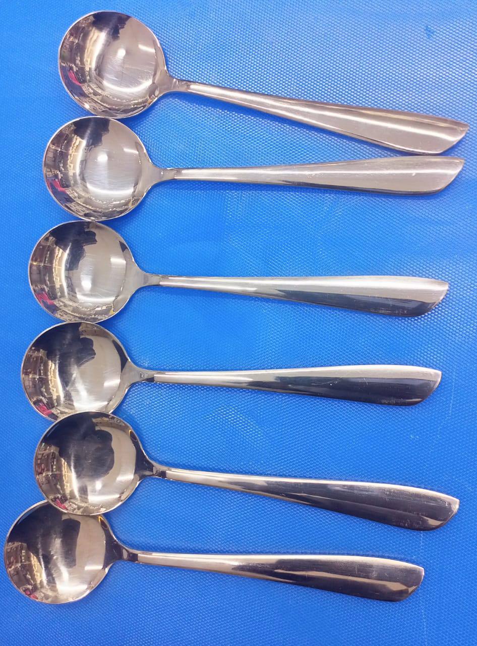 6 PCs heavy gauge soup spoon