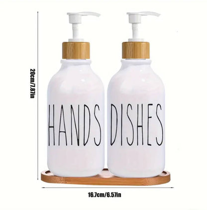 2pcs Kitchen Sink Dish HANDS// DISHES Dispenser